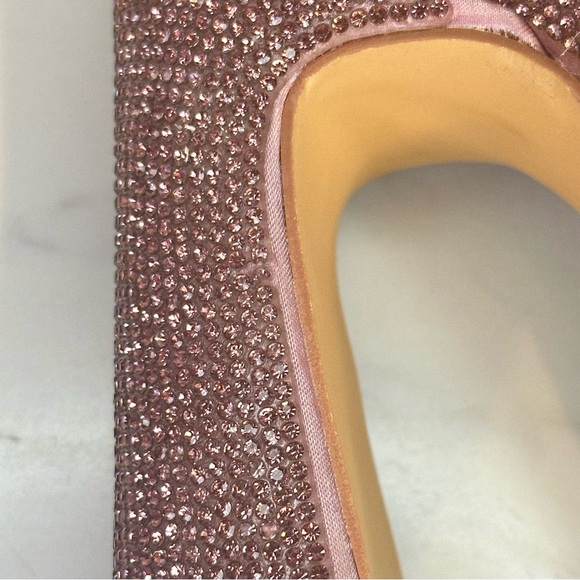 NWT Rhinestoned Block Heel Platform Pumps - Rose - Size 8.5 - Picture 12 of 17